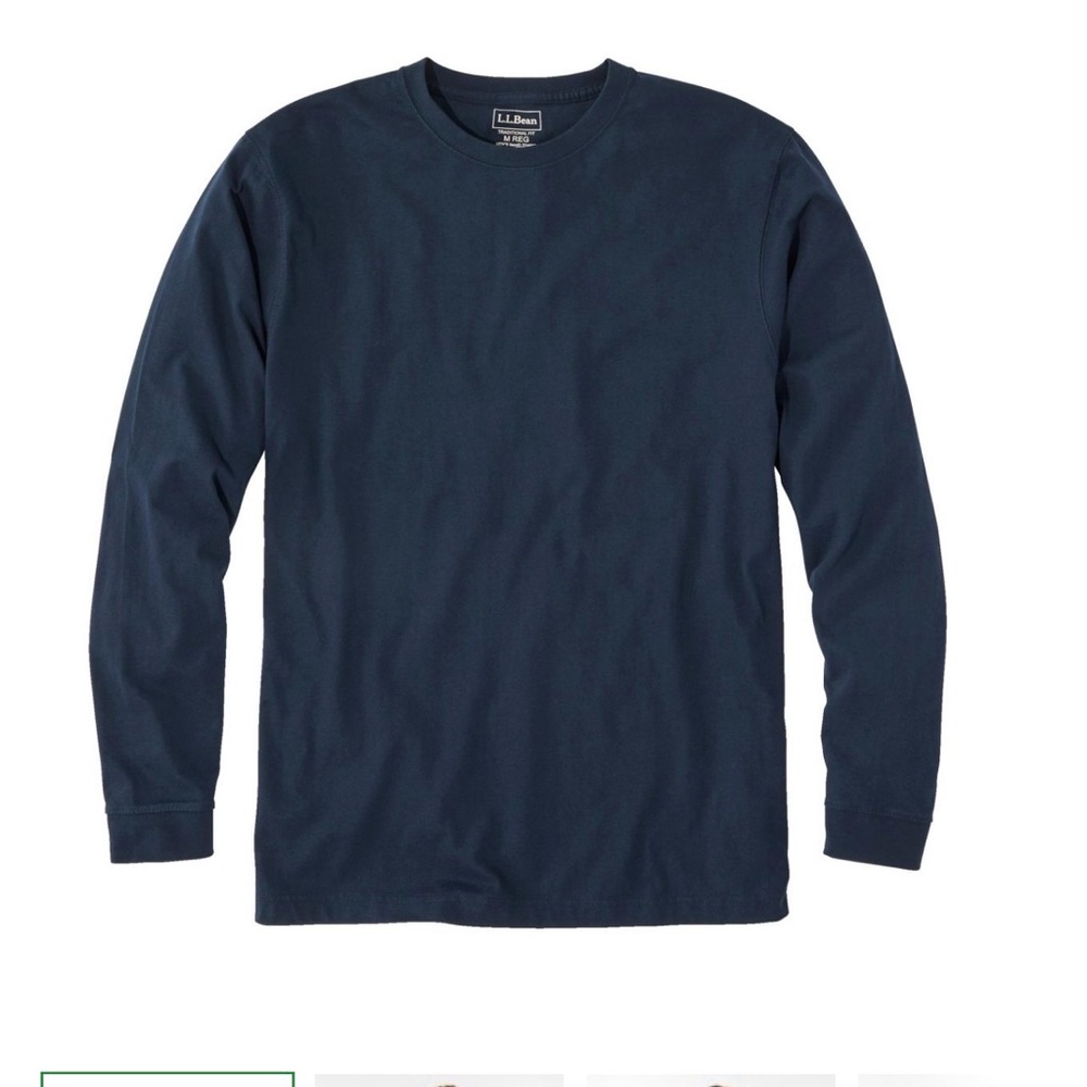 L.L. Bean Men's Deep Blue Long Sleeve Tee